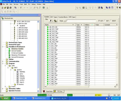 Figure 5.1(a): - Digital Input Mapping Using Structural Text Programming 