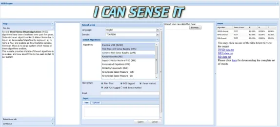 Figure 1: screen-shot of the online interface showing the results of a job along with the links toview the output ﬁles in our online output viewer