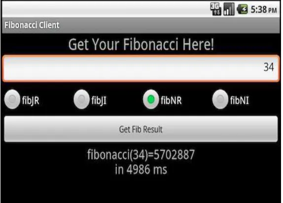 Figure (9) based on Fibonacci Client 