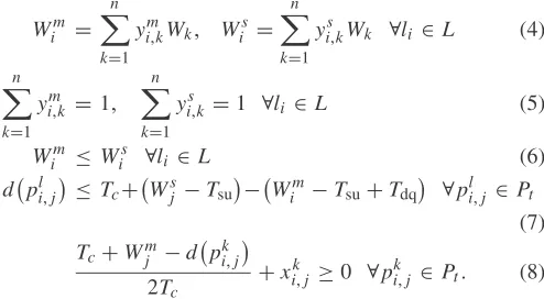 Fig. 9.Timing diagram for (7) in the ILP formulation.