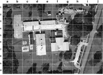 Figure 1.Aerial image of participating ISCOLE school with grid overlay.