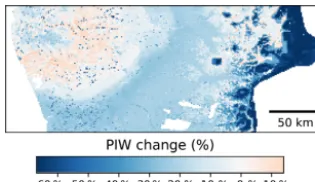 Figure 10. Percentage change on the prediction interval width us-ing as a reference a Cubist model (Padarian et al., 2017)