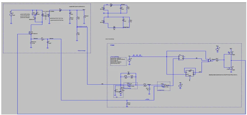 Figure. 2 The closed loop simulation circuit. 