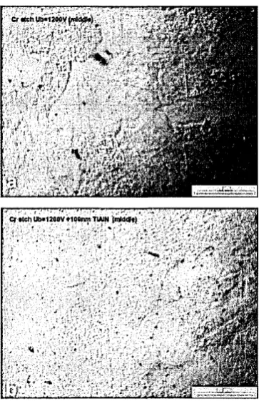 Figure 4.4(a) 1. Several grain boundaries are visible due to differential etching. 