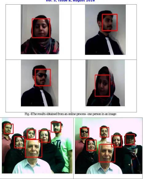 Fig. 4The results obtained from an online process- one person in an image 