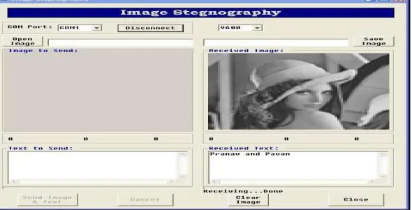 Fig 5.2 Downloading image and text into the ARM7 