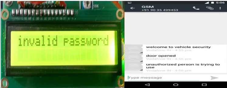 Fig. 5: Display device displaying passwordFig. 6: LCD display as valid password   