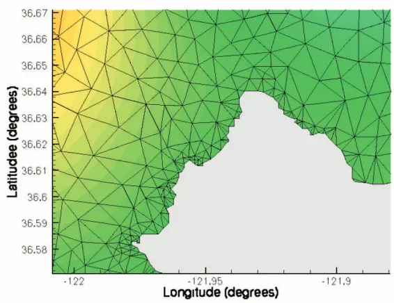 Figure 2.7: (a) Accurate streamlines in the Point Pinos area. (b) Velocity in the Point