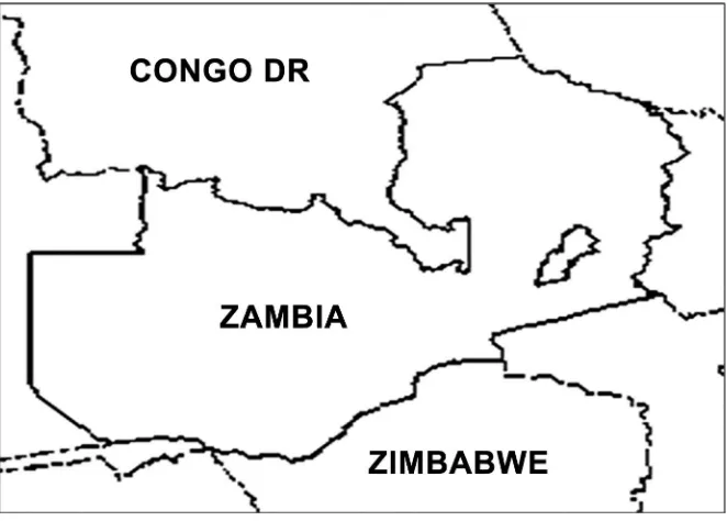 Figure 1. Location of study area and physical features, South Luangwa National Park, Zambia