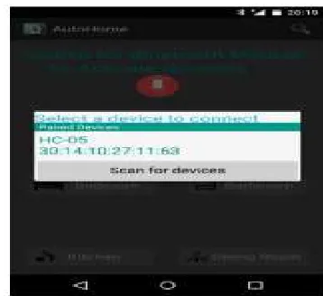 Fig.7 Application connecting to the Bluetooth device 