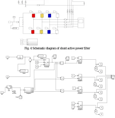 Fig. 4 Schematic diagram of shunt active power filter  