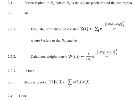 Figure 2-2 shows an example of the patch similarity measure for the NLM algorithm. 