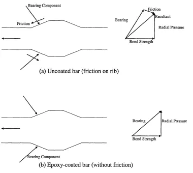 Figure 2.5 The resultant forces of bond on the bars