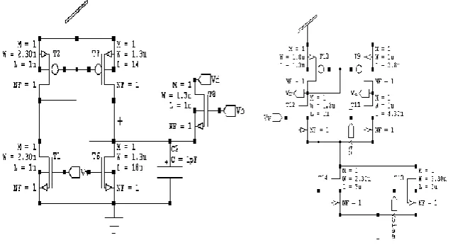 Fig. 3. Slow Variable Potential Circuit and Differential Amplifier Circuit 