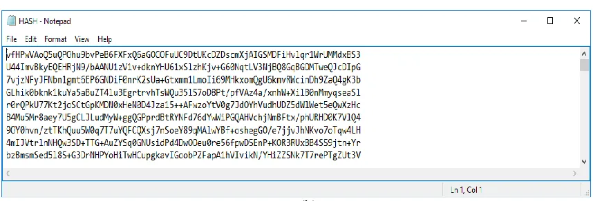 Figure 4: an example for using the MD5 encryption algorithm 