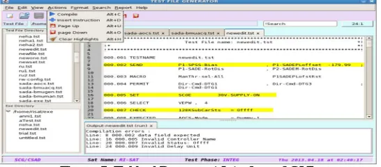 Figure 4: GUIBasedEditor Screen for Test Procedure File Generator   