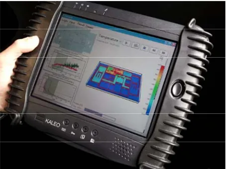 Figure 8. Tablet computer with the new application for using numerical fire simulations during firefighting opera- tions