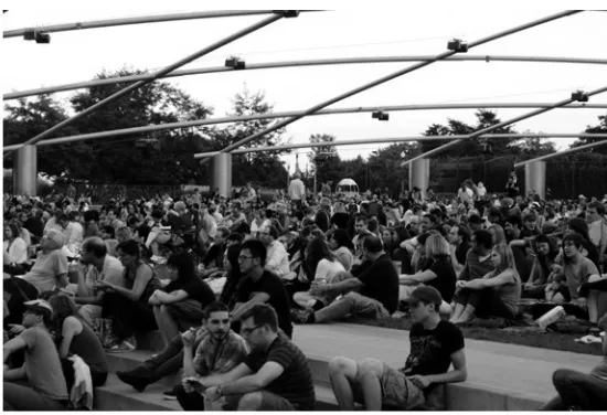 Figure 4.1: The formal seating area, or "bowl," of Pritzker Pavilion on the day of the Chicago Counterpoint concert