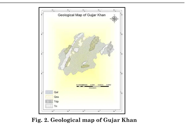 Fig. 2. Geological map of Gujar Khan 