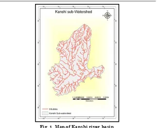 Fig. 1. Map of Kanshi river basin 