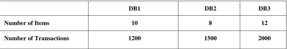 Table 5: Synthetic Databases 
