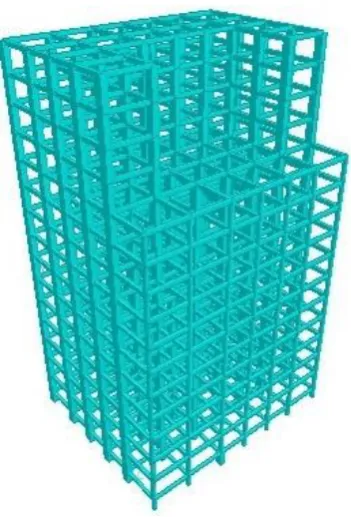 Fig 1: 3D View of Designed RCC Frame Structure 