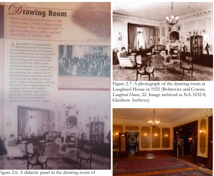 Figure 2.6: A didactic panel in the drawing room of Lougheed House (Photo by author, 13 February 2013)