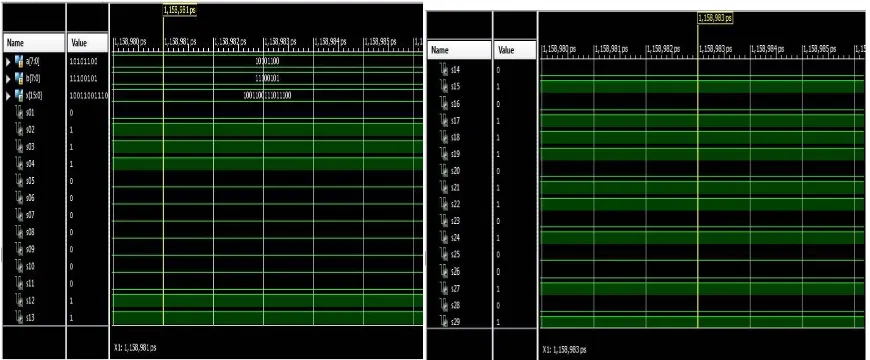 Fig. 5 Snapshot of Simulation Result Part 1          Fig. 6 Snapshot of Simulation Result Part 2 