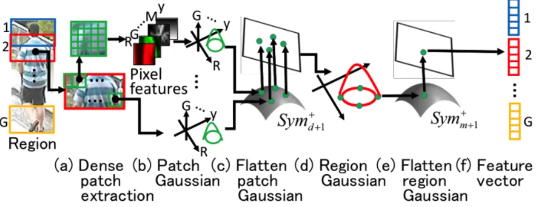 Figure 2.4: Illustration of GOG feature extraction process [105, 106].
