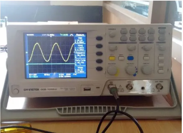 Fig 7: Output waveform of one phase observed through DSO 