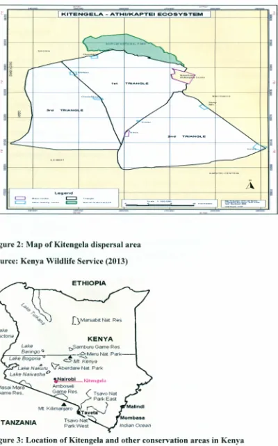 Figure 2: Map of Kitengela dispersal area
