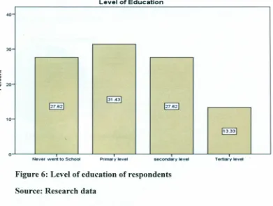 Figure 6: Level of education of respondents