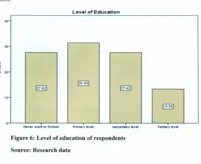 Figure 6: Level of education of respondents