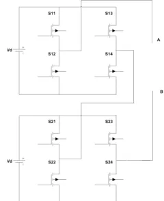 Figure 7 5 level H Bridge inverter topology  