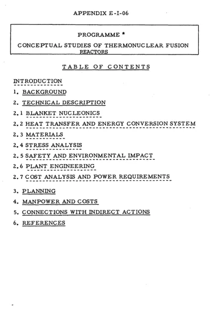 TABLE OT'CONTENTS