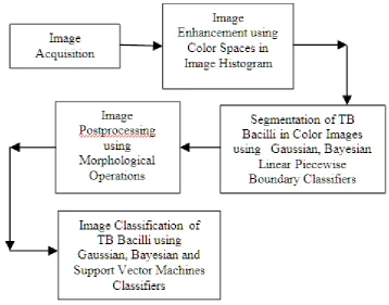Figure 1.Steps involved in a fully automatic TB detection system. 