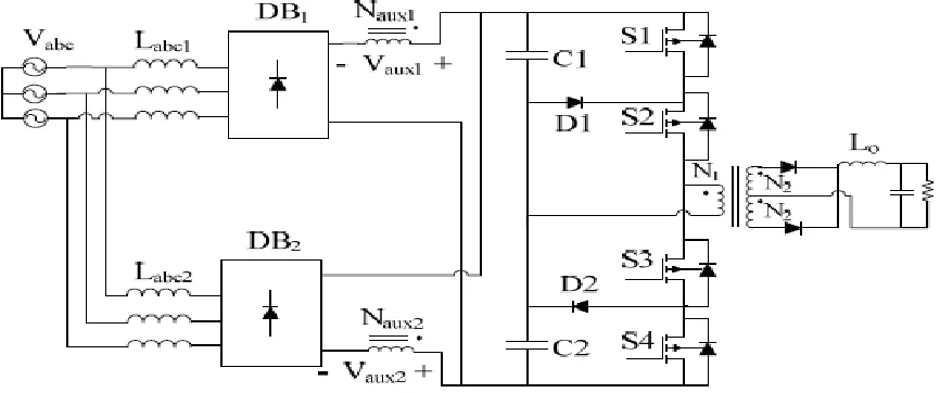 Figure 1. Three phase AC-DC converter 