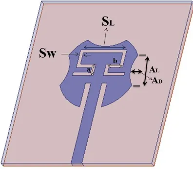 Fig. 1 Geometry of the conventional inset-fed circular microstrip antenna 