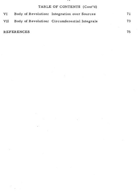 TABLE O F  CONTENTS (Cont'd) 