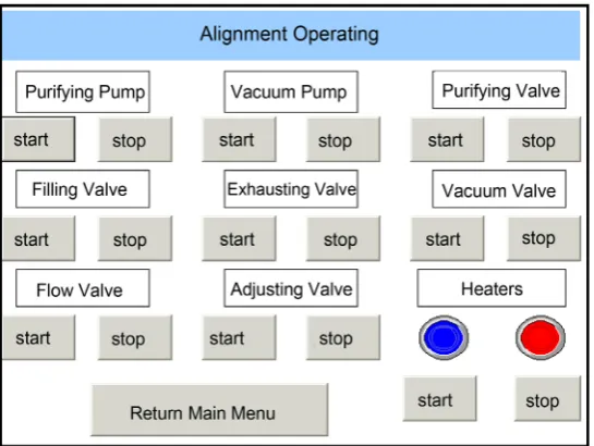Figure 12. HMI temperature and flow control. 
