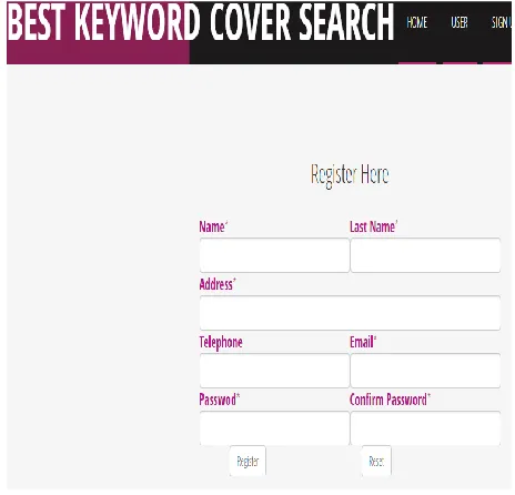 Fig 2: User Authentication Page. 
