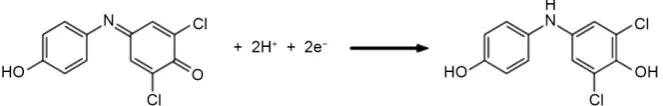 Figure 1. Mechanism of reduction reaction of 2,6-DCPIP. 