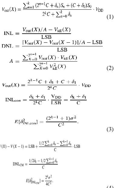 Figure 6: Single-ended n-bit and (n − 1)-bit split capacitive DAC arrays (proposed method) 