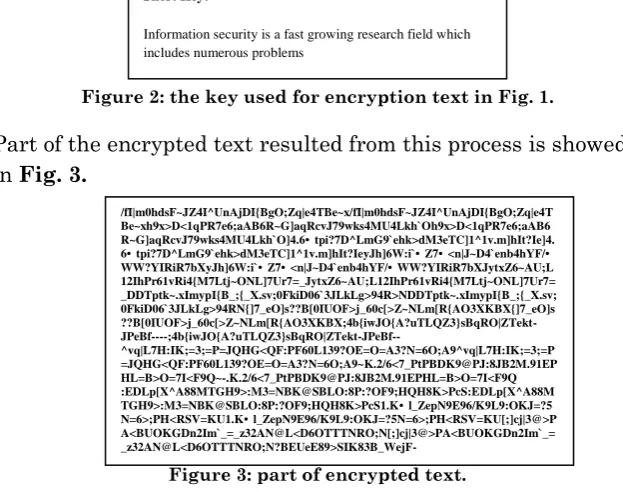 Figure 3: part of encrypted text. 