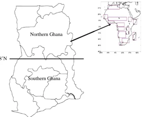 Figure 1. CORDEX Africa domain and study area. 