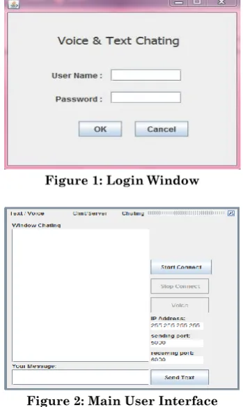 Figure 1: Login Window 