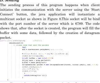 Figure 7: Java code for starting the server 
