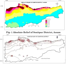 Fig. 2 Contour Map of Sonitpur District 