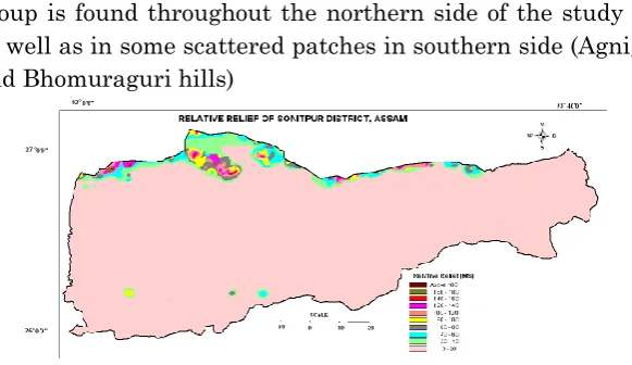 Fig 3 Relative Relief of Sonitpur District 