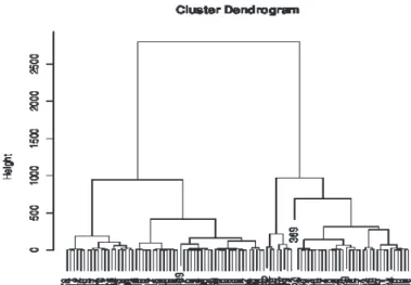 Figure 6: Dendrogram of the PCA coordinates (Ward’s method)